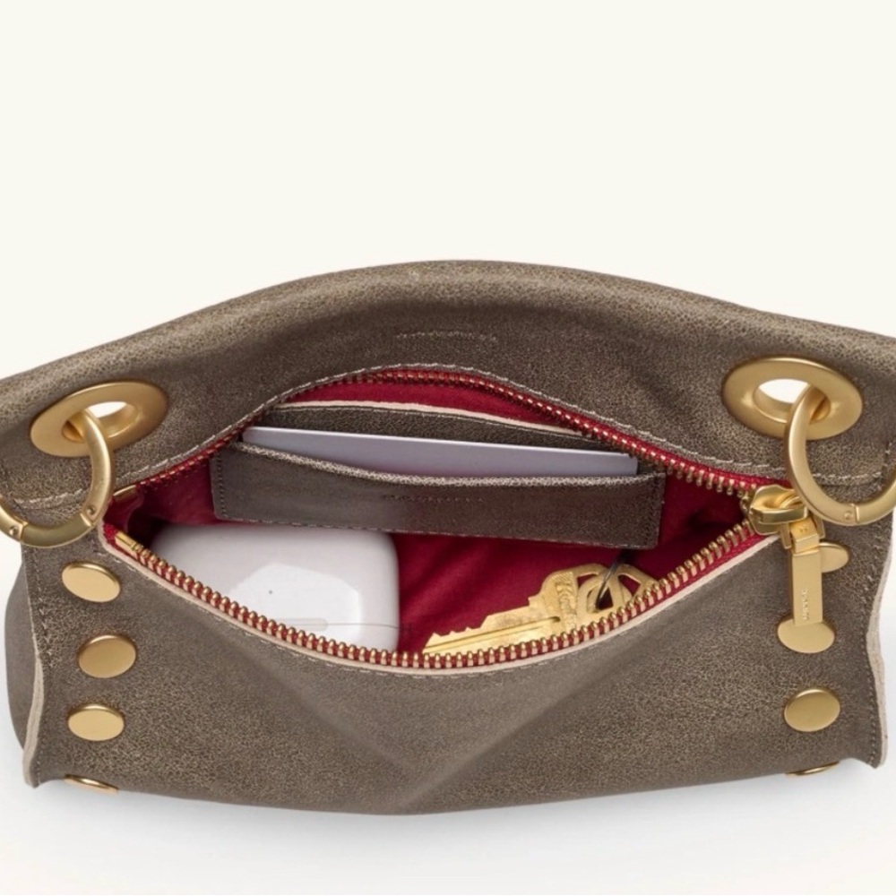 Hammit "Tony" Small Pewter Crossbody - gold brushed accents - Picture 2 of 10